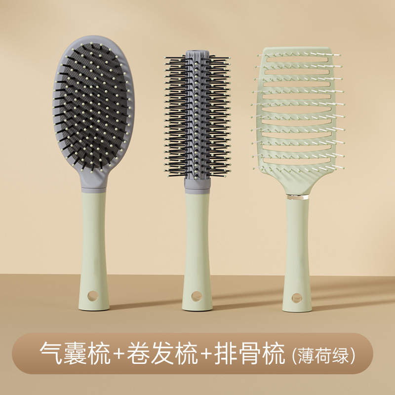Peine de colchón de aire para mujer, peine de masaje con airbag de pelo largo especial para mujer, peine de costillas de gran curvatura para cabeza, peine para el hogar para niñas