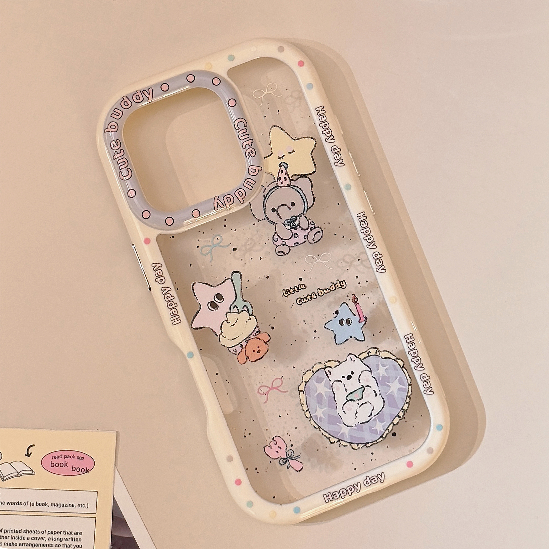 Linda funda de elefante estrellado para teléfono móvil Apple 16promax, iPhone 13, acrílico, 15, rígida, 14, anticaída, 17 image 2