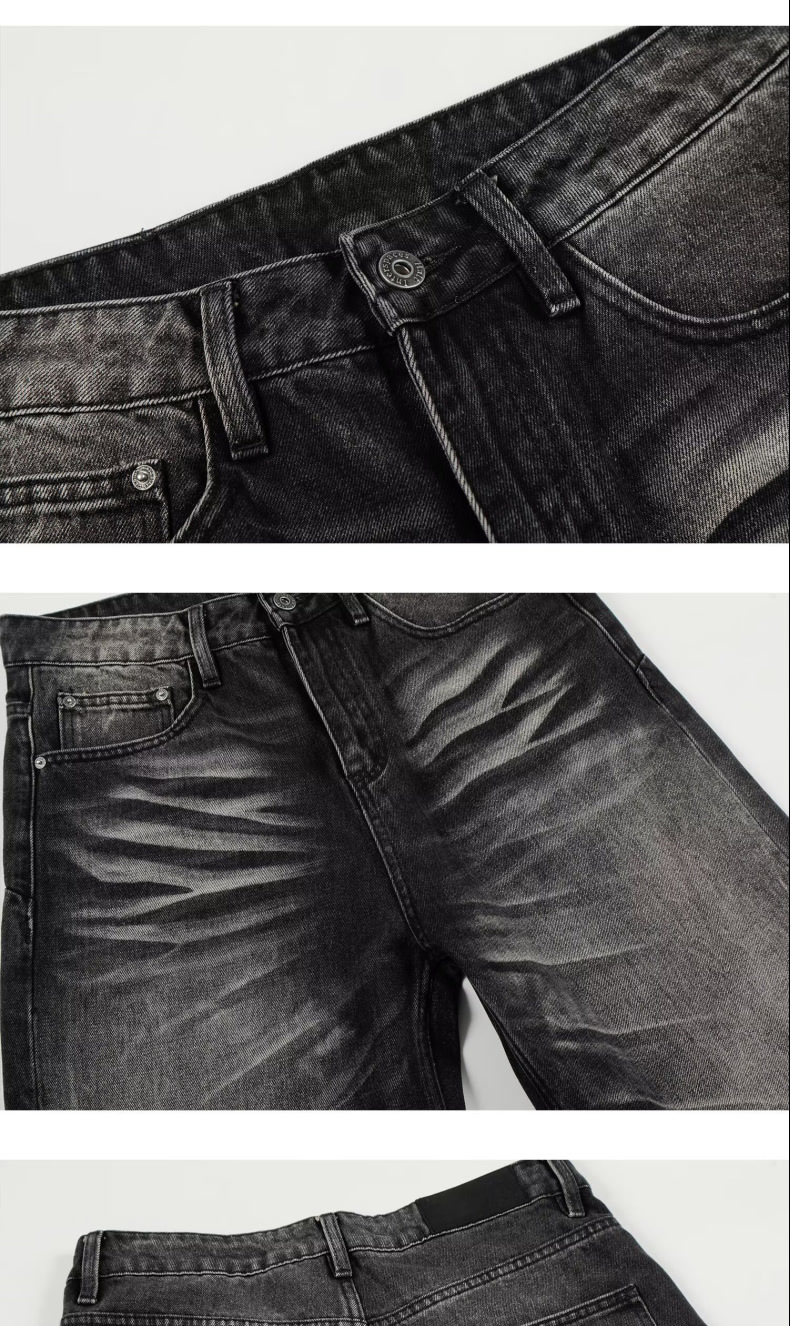 Men's Vintage Washed Jeans – Cleanfit Stretch Denim With Bootcut & Cat Whisker Distressing (S-3XL)​_mkmklike.com