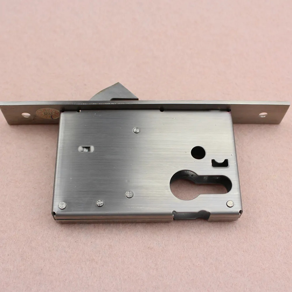 Puerta corredera estándar europeo solo gancho cerradura cuerpo puerta de madera hardware accesorios al por mayor Acero inoxidable puerta corredera cerradura cuerpo