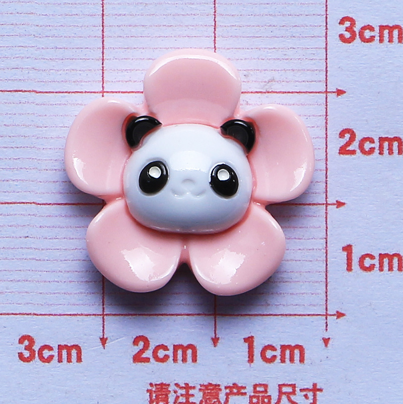 Dibujos animados brillante animal flor resina accesorios DIY crema pegamento Jardín de dibujos animados parche tapa joyería horquilla material
