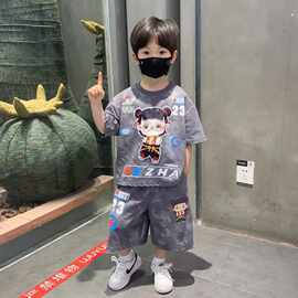 哪吒儿童服装男童夏装套装2025新款潮酷时髦男宝短袖炸街夏季衣服