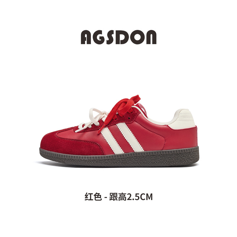 Augusto Lion Dengde zapatos de entrenamiento para mujeres primavera 2025 nuevo tipo plano Gump zapatos blancos retrópatos deportivos casuales