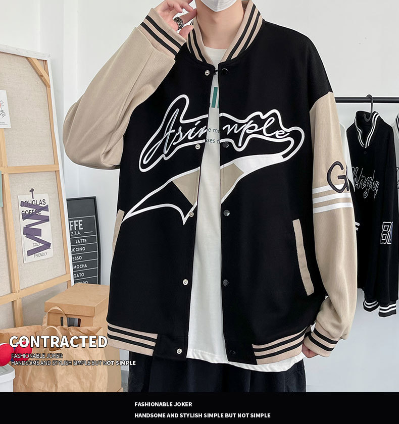 Men's Baseball Jacket Thickened Pilot Style For Spring Autumn_voghion.com