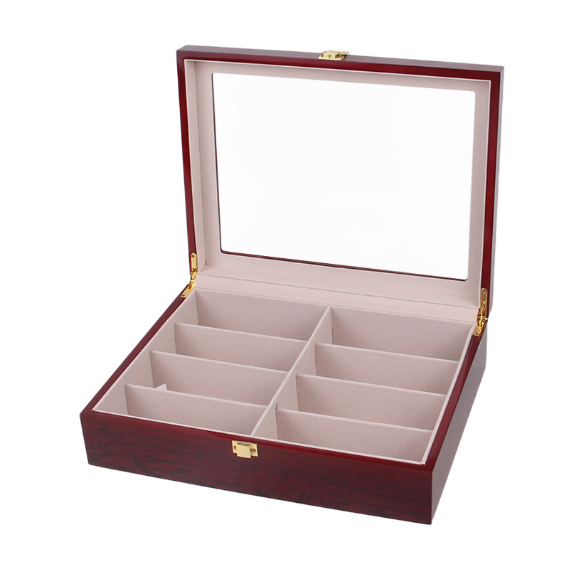 現物天然レトロ木製眼鏡ケース眼鏡収納ケース太陽胡桃木眼鏡包装ケース卸売り