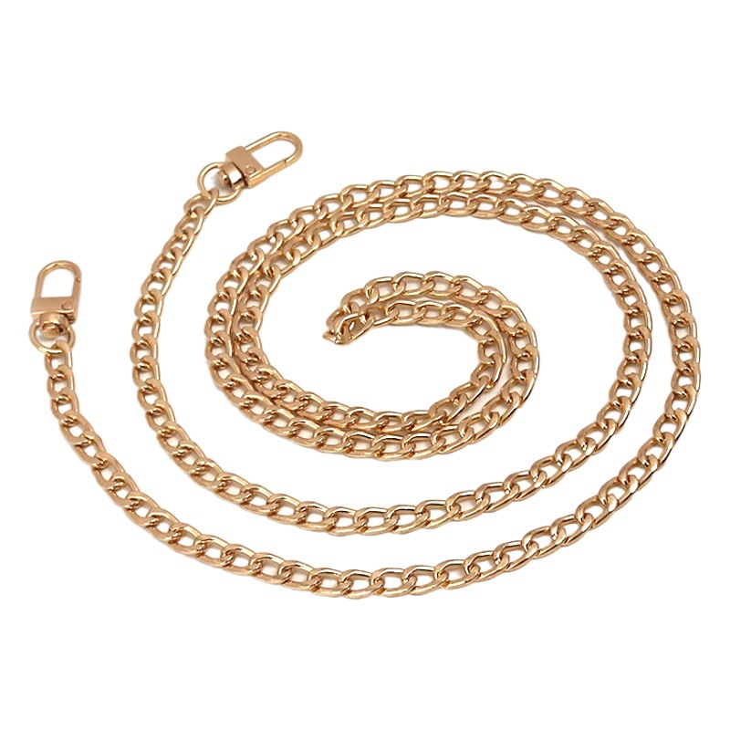 Chain Strap Flat Chain Zinc Alloy Hook Buckle Bag Chain Accessories Crossbody Bag Shoulder Strap Metal Iron Chain Nk Extension Chain