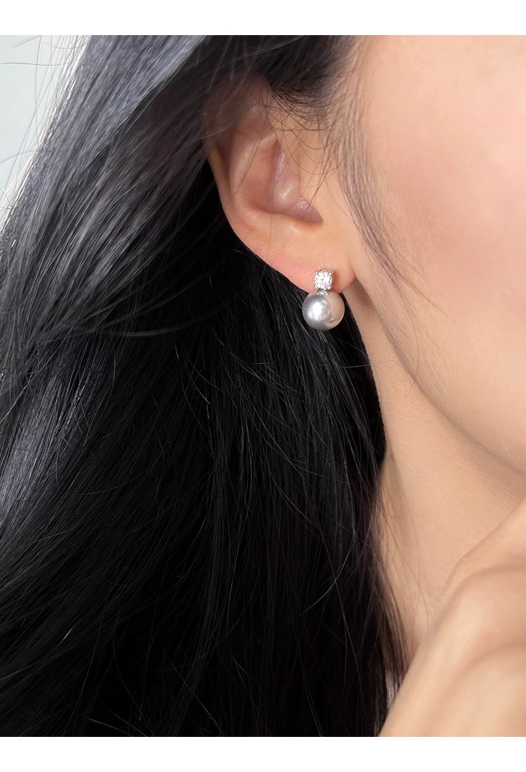 6g Weight 925 Sterling Silver Ear Needle Material Pearl Inlay Material Ear Studs Classification 1 Pair Quantity Holiday, Daily Occasion 925 Sterling Silver Material Geometric Pattern All Seasons Season Women's Gender Polished Finish Elegant, Simple Style Style 1 Pair 925 Sterling Silver Geometric Pearl Ear Studs 5