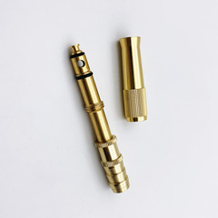 Factory Direct Selling Aluminum Alloy Copper Plated Garden Watering Hose Nozzle Car Wash Water Gun Spray Gun Car Washing Tool Straight Spray Gun