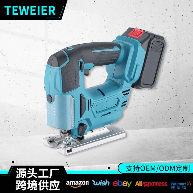 Foreign trade brushless lithium battery jig saw handheld saw multifunctional wood cutting machine cross-border household electric jig saw Foreign trade brushless lithium battery jig saw handheld saw multifunctional wood cutting machine cross-border household electric jig saw