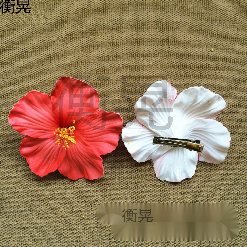 Женский аксессуар для волос с цветком плюмерии, милая заколка для волос с цветком гибискуса на пляже.