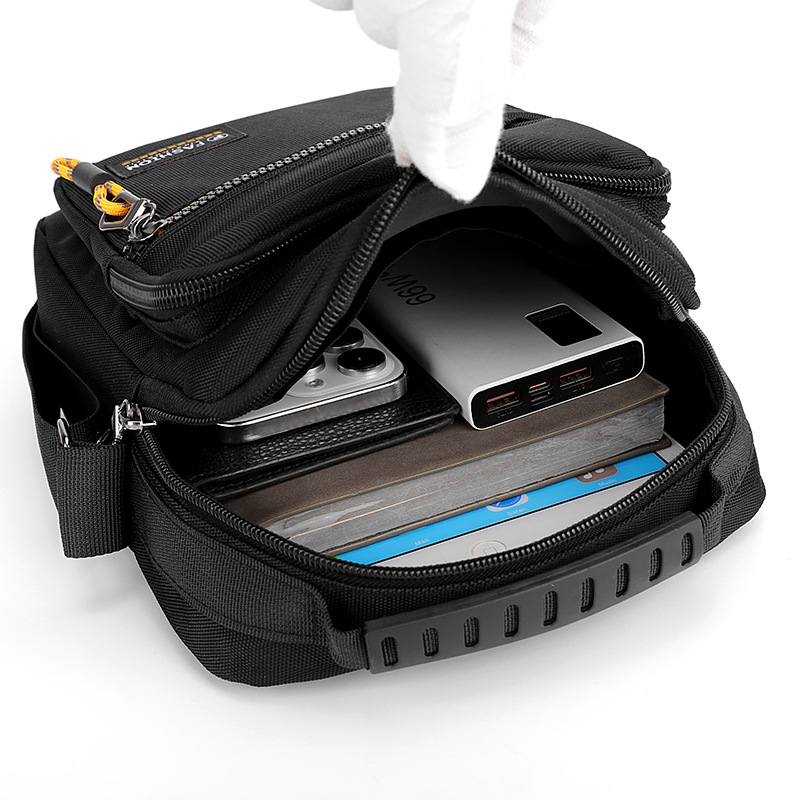 Multicapa nuevo hombre bolso de negocios casual bolso de hombro moda ligero multicapa gran capacidad mochila resistente al agua