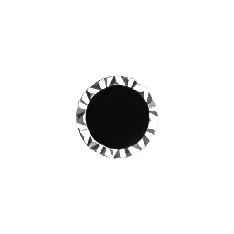 X070-A (Black Agate Earrings) pair