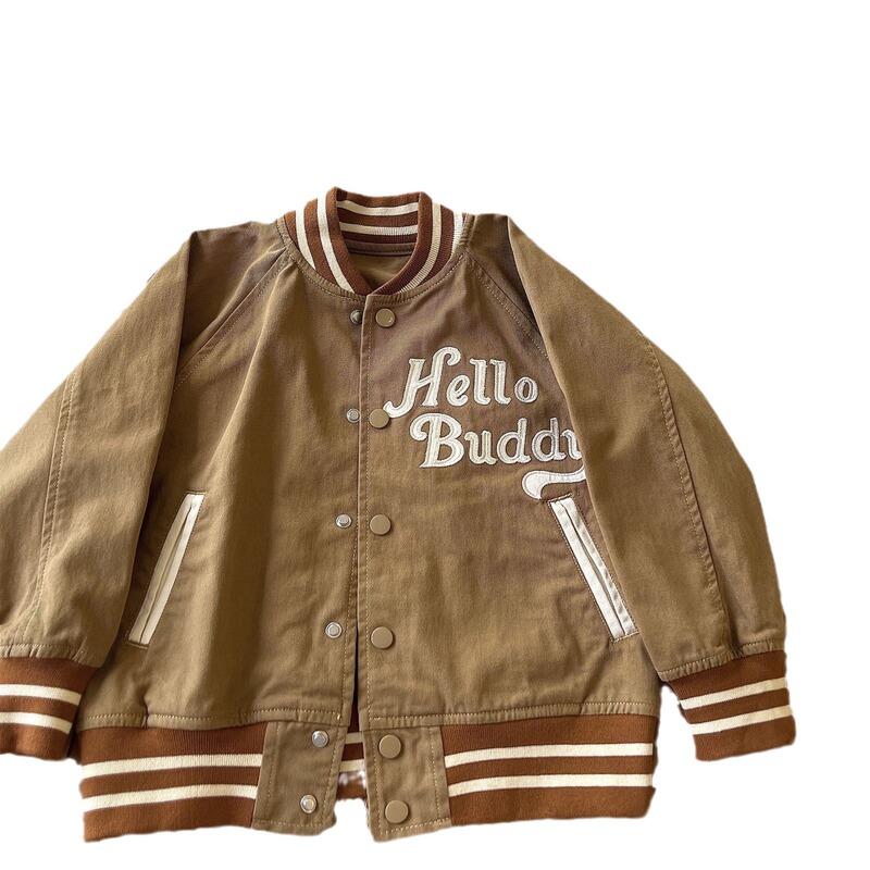 【スポット】日系童装中古DD児童英語バッジ布野球服コートカーディガン|undefined