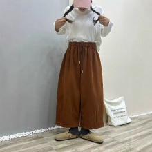 净版加绒裤2025简约韩系时尚抽绳腰保暖舒适百搭宽松休闲长裤女