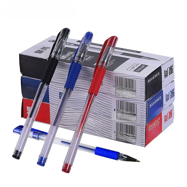Boxed European Standard Office Supplies Student Signature Pen Bullet Tip Water-Based Pen Black Red Blue 0.5mm Portable Writing