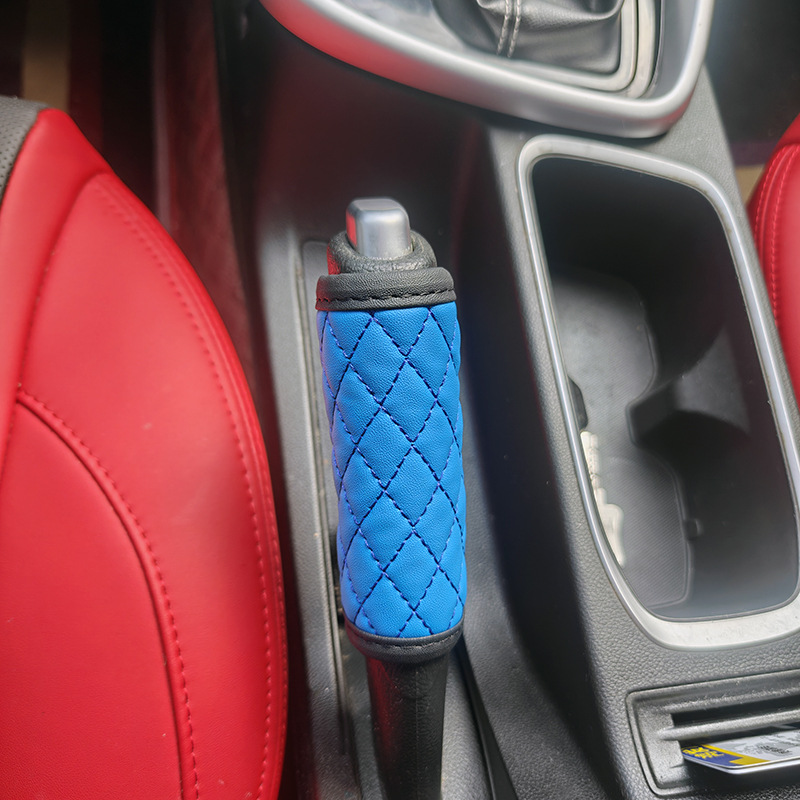 Car Shoulder Pad Set 5-Piece Set Universal Car Gear Shift Cover Handbrake Cover Shoulder Pad Cover Steering Wheel Cover Cross-Border