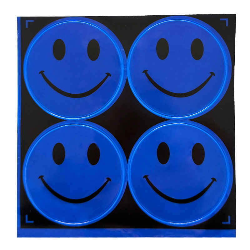 65*65*로얄 블루*PVC 반사 격자+자체 접착