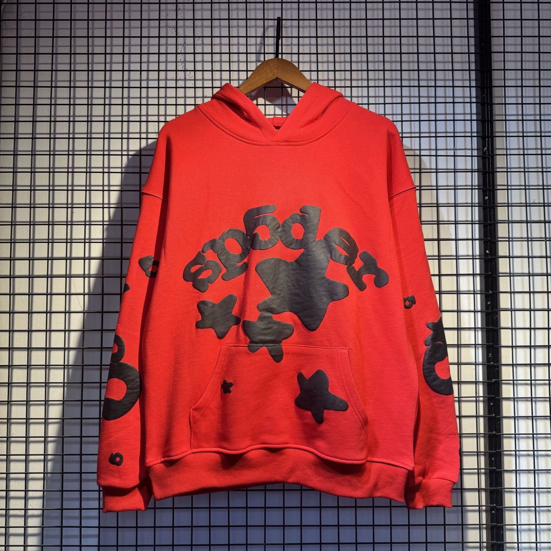 Sp5der 55555 Spider Web Hoodie Red
