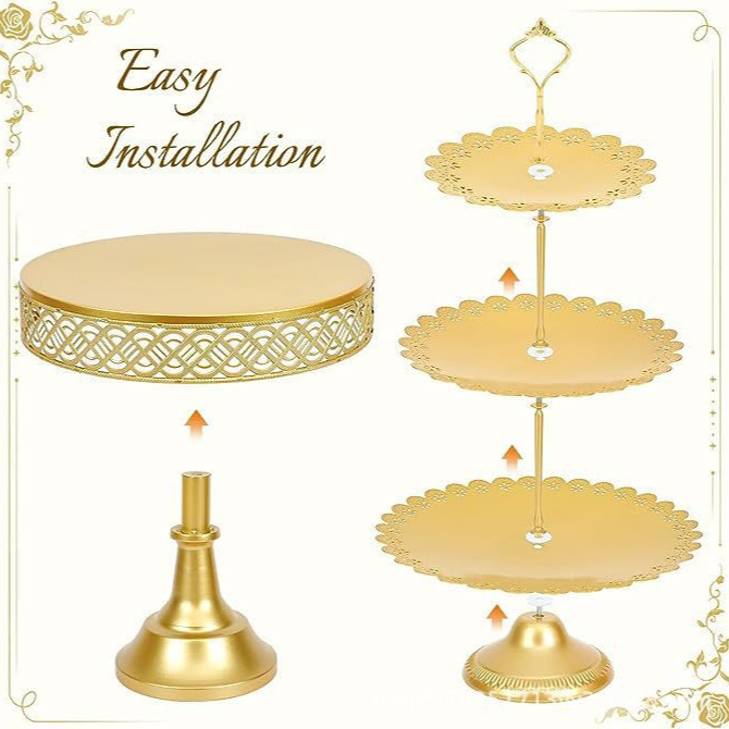 Transfronterizos Amazon temu postre estante de exhibición bandeja de pastel estante de pastel diseño de cumpleaños