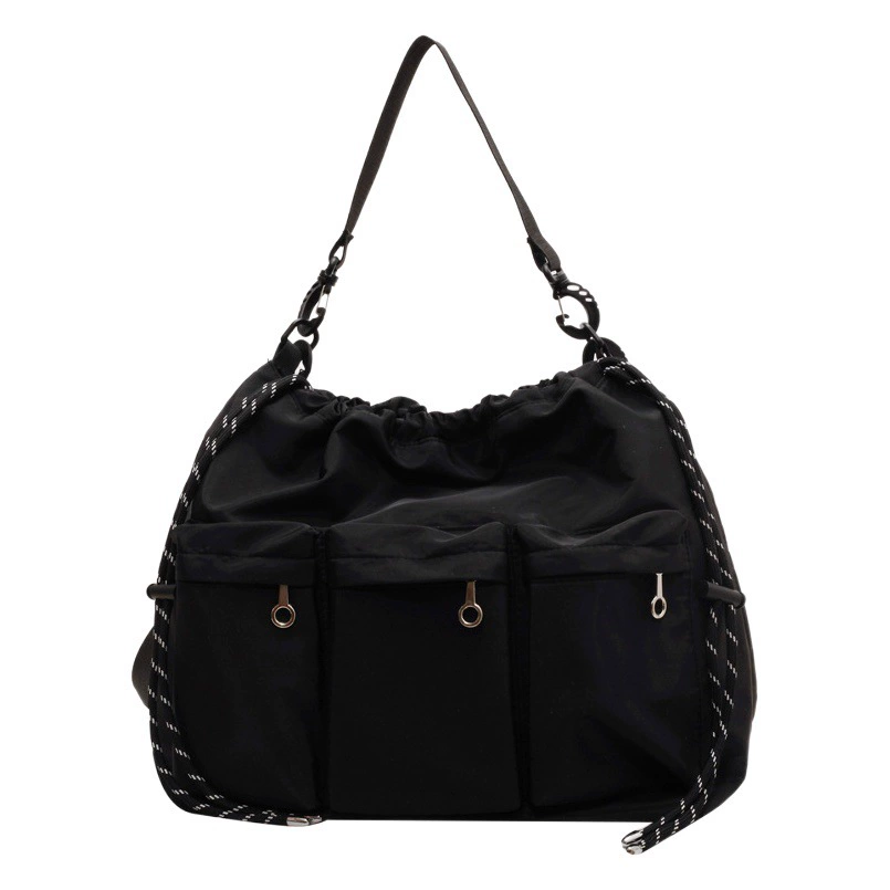 Нейлоновая сумка, женская летняя высококачественная сумка-тоут большой вместимости, спортивная повседневная сумка через плечо, простая холщовая сумка через плечо