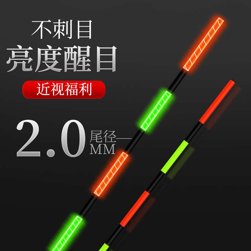 廠家新款加長蘆葦電子漂不刺眼亮度醒目夜光漂手工成年蘆葦魚浮漂