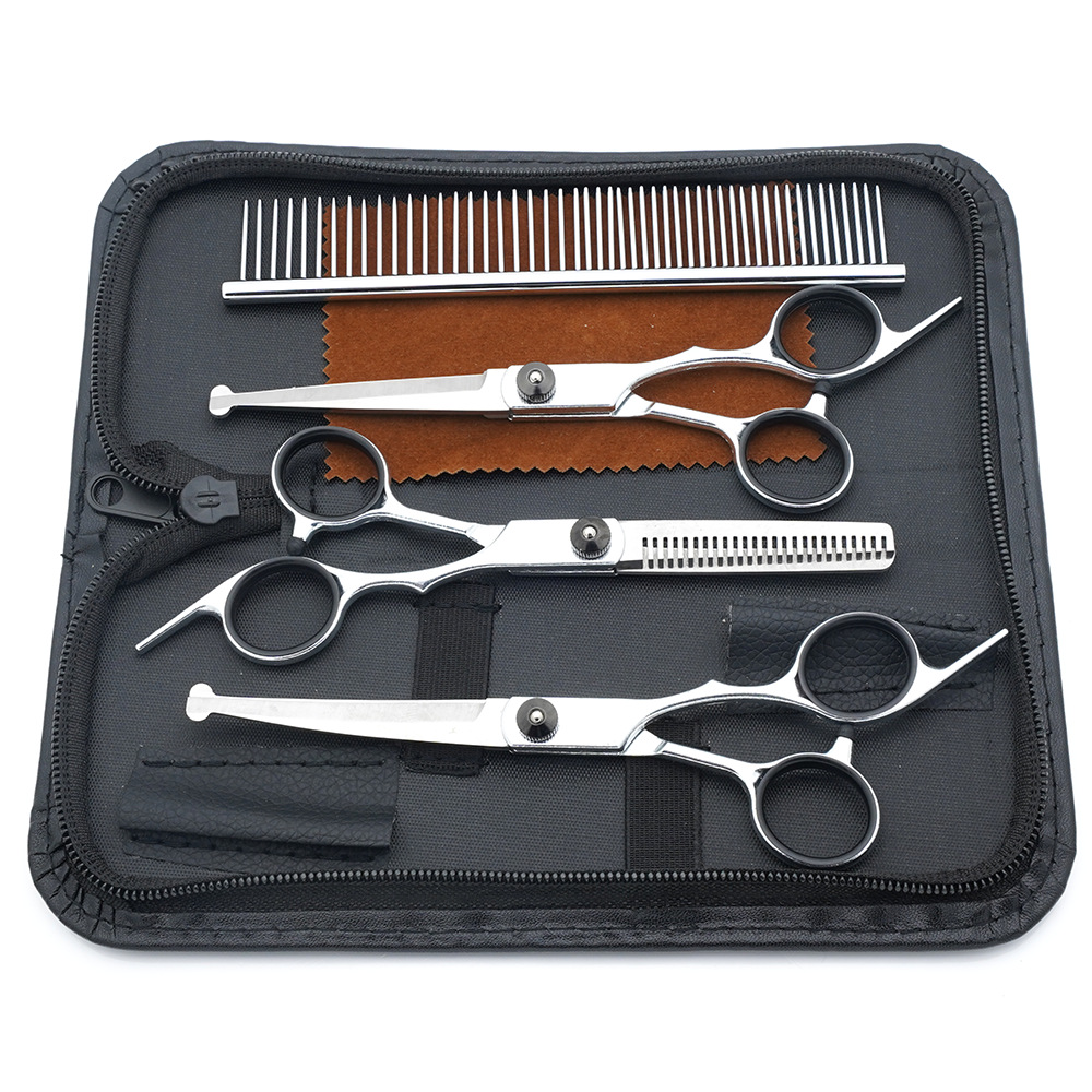 Ventas directas de fábrica de tijeras para mascotas, tijeras para cortar el pelo para perros, tijeras para cortar el pelo, tijeras de dientes delgadas para gatos, tijeras de aseo para mascotas