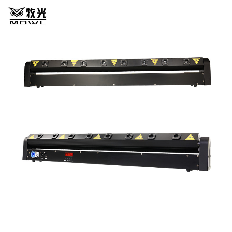 Luz láser de barra LED, luz láser roja de ocho ojos, cabeza móvil a todo color, luz de haz de destello de frecuencia de 6 ojos, luz láser de escenario controlada por voz