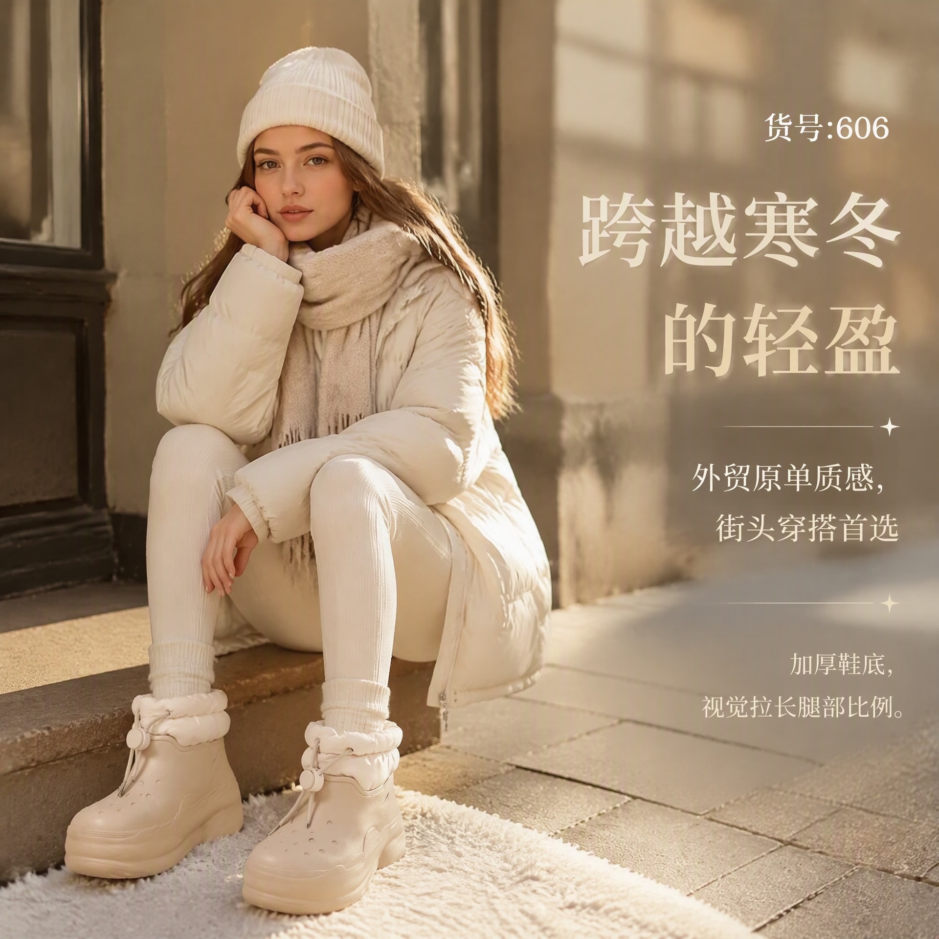 Foreign trade women's fluffy snow boots 2026 new model, winter plush lined, thickened, height-increasing, short-cut, thick-soled, waterproof and non-slip