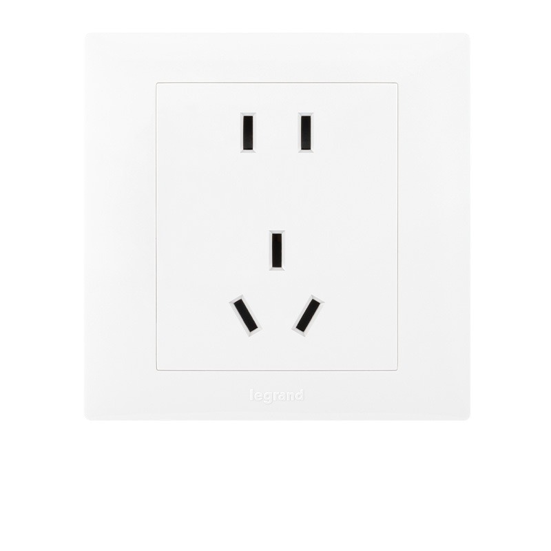 Roglang Boyun Magnolia Blanco ingeniería 86 tipo Blanco panel de toma de interruptor de una abertura de cinco agujeros de enchufe de pared