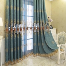 雪尼尔镂空水溶绣花窗纱中式窗帘天长地久客厅卧室用批发外贸出口