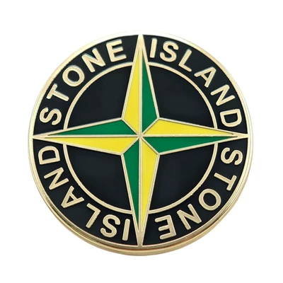 Stone Island Compass Badge Brooch Compass Metal Enamel Pin Trendy Brand Clothing Accessories Bag Decoration Badge (Yaxa sancaqları) - b20-04-b04