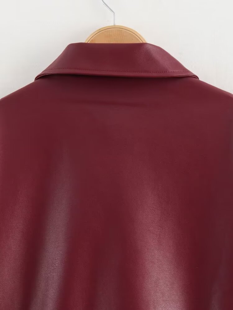 Roupas femininas temperamento moda personalidade internet celebridade estilo jaqueta de couro de duas cores_voghion.com