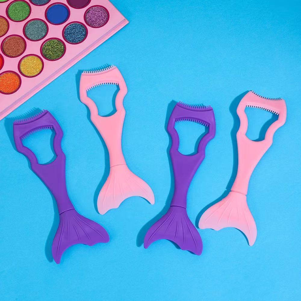 亚马逊新品硅胶眼妆辅助器多功能画眼线涂睫毛膏月牙挡板神器工具