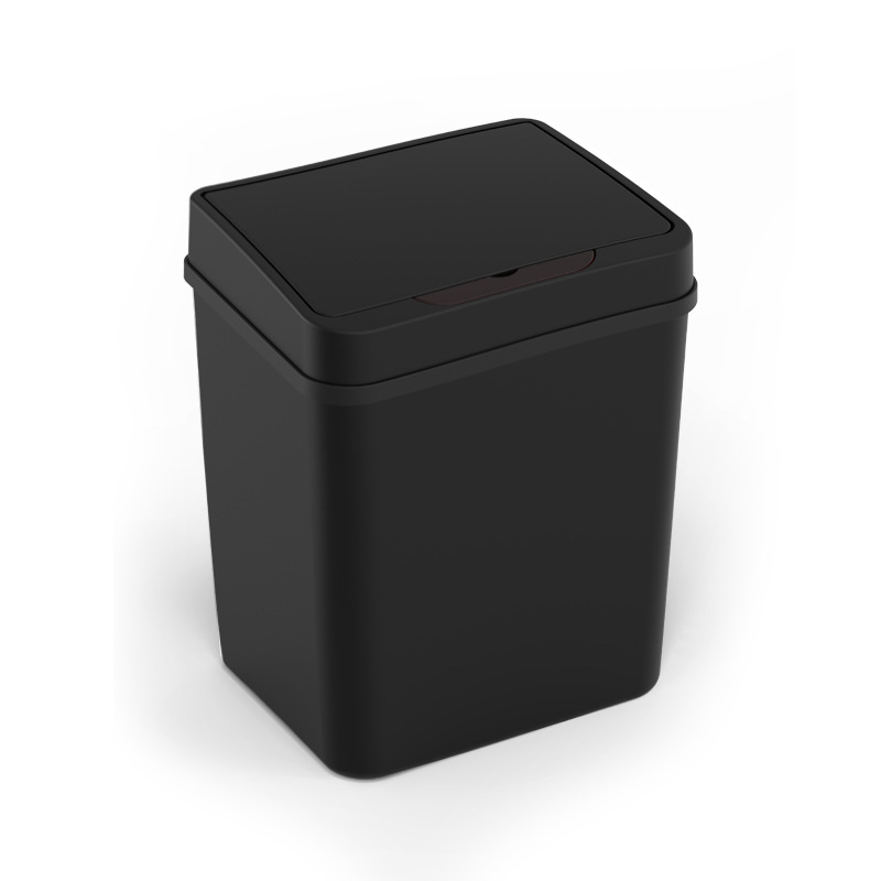 Transfronterizo casero inteligente inducción basura 9L contener barril de plástico de pequeña capacidad barril de basura de inducción infrarroja automática