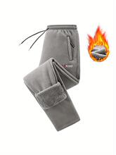 W 76091 Polar Fleece Men's Loose Straight Leg Sweatpants ��