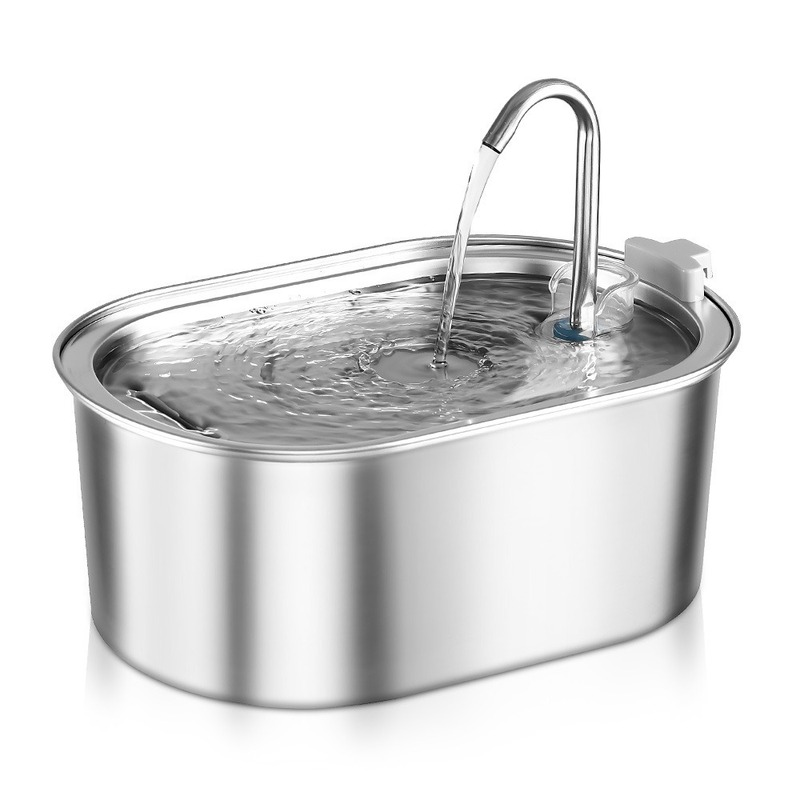 3.2Lペット浄水器ステンレス猫給水器自動水循環円形浄水器アマゾン爆発金|undefined