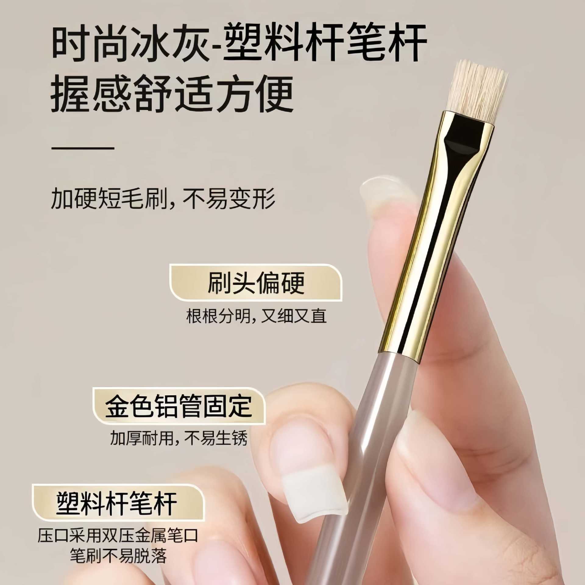跨境 工厂美甲笔批发 透黄色造型硬毛刷专业立体布契拉提造型硬毛