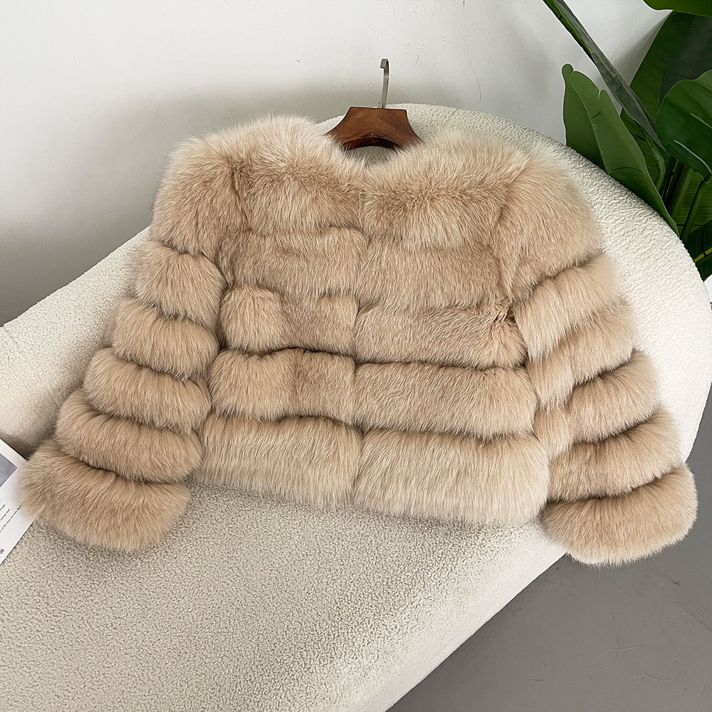 Women's Clothing hot selling winter real fox fur coat women's short fashionable thick warm fur coat_voghion.com