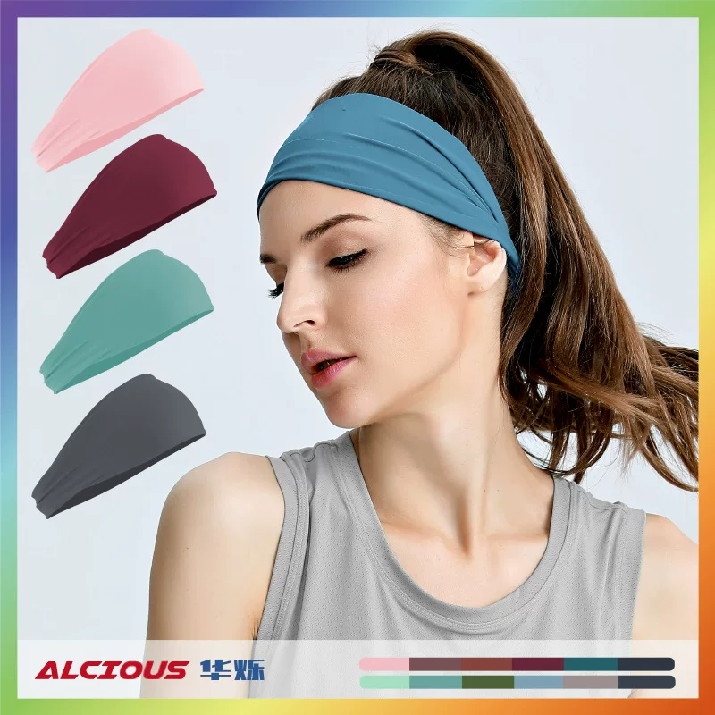 Travel colored elastic yoga clothing, sports antiperspirant, headband, for running, absorbs sweat and smell, factory direct supply