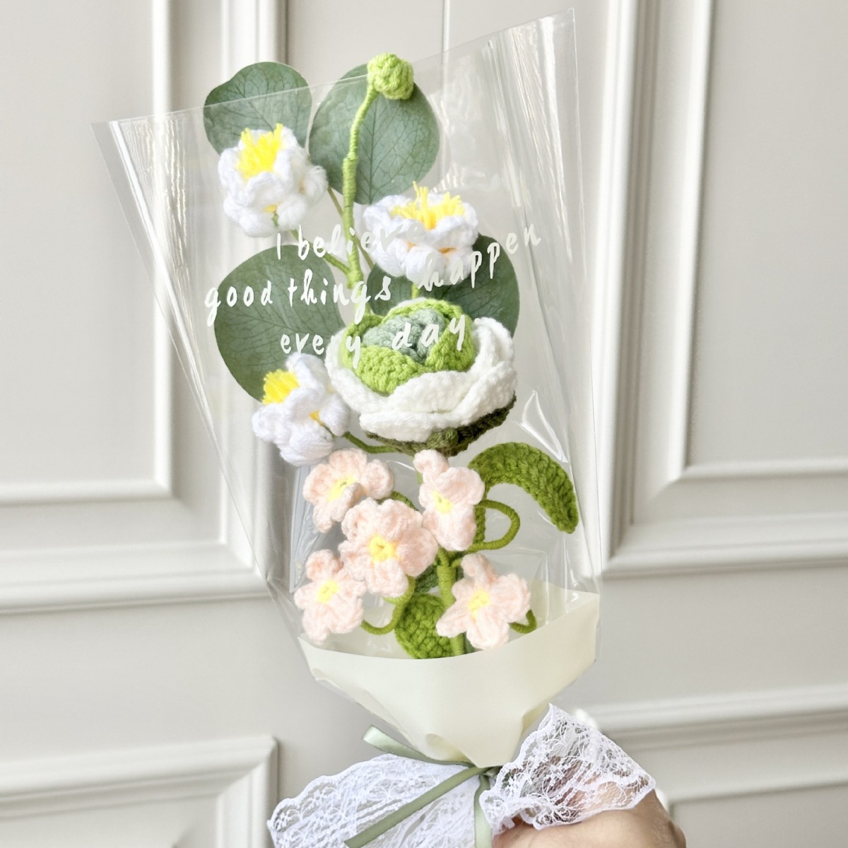 Anchido a mano día del maestro ramo de flores tulipas productos terminados de punto una simulación de girasol de graduación