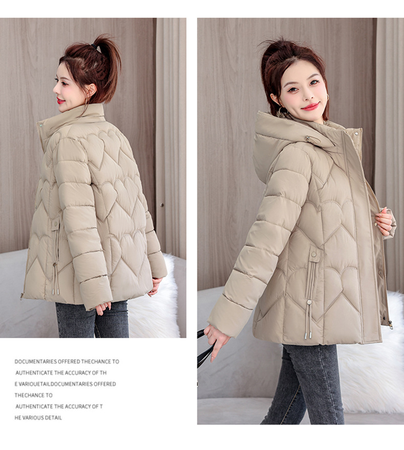 New Short Edition 2024 Korean Version Loose Cotton Jacket Thickened Warm Versatile Women's Coat Down jacket_voghion.com
