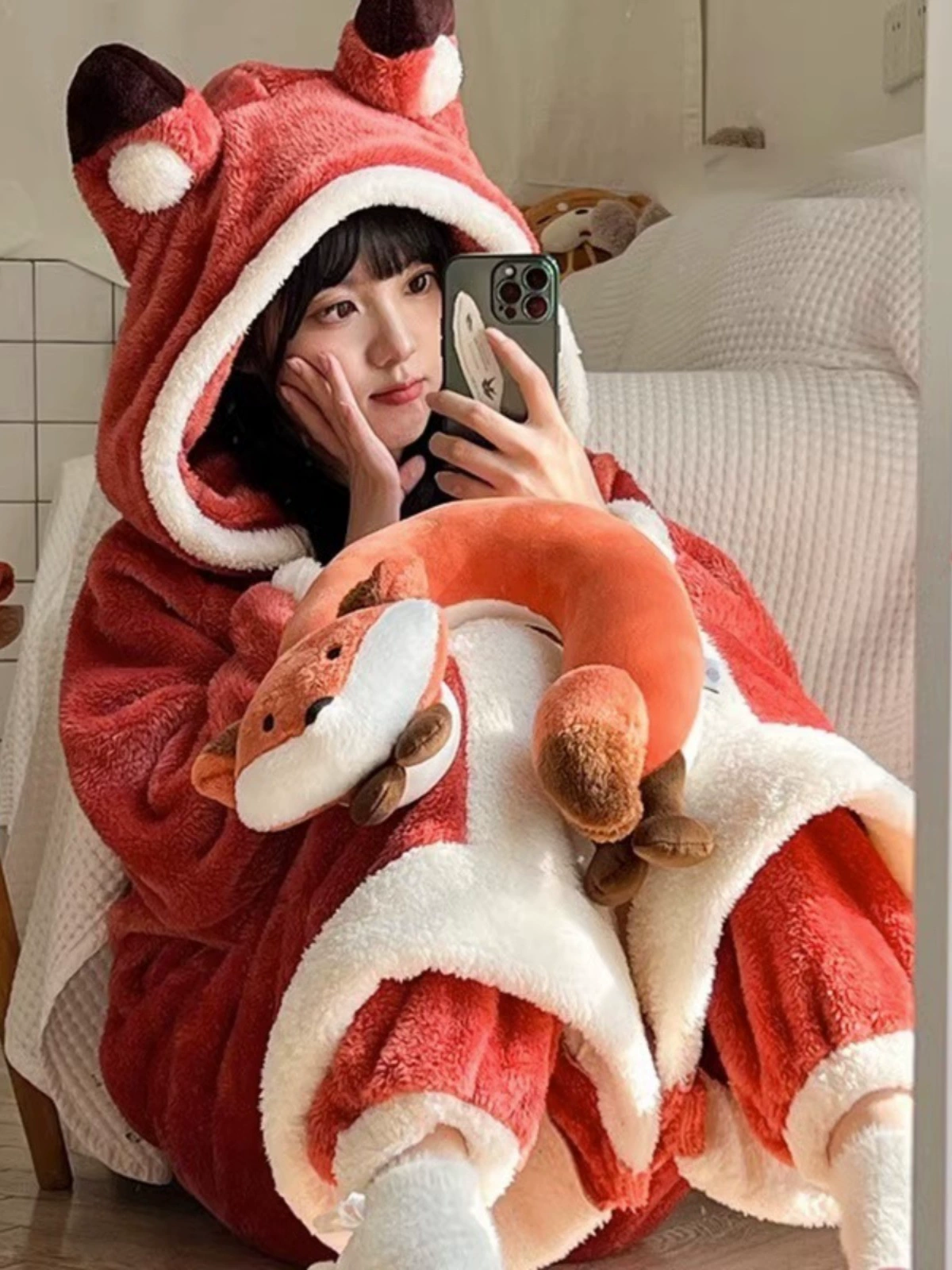 Демисезонная пижама из кораллового велюра, зимний длинный халат на флисе, повышенной плотности