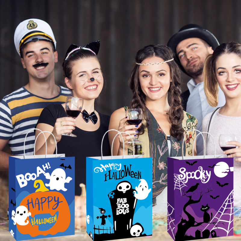 Amazon新品可爱い风ハロウィンギフト纸バッグ诞生日パーティーショッピングギフト纸バッグジュエリーハンディバッグ|undefined