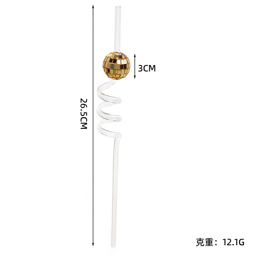 Venta caliente transfronteriza paja de bola de espejo imagen principal creativa fiesta disco bola paja decoración de fiesta de cumpleaños de Navidad