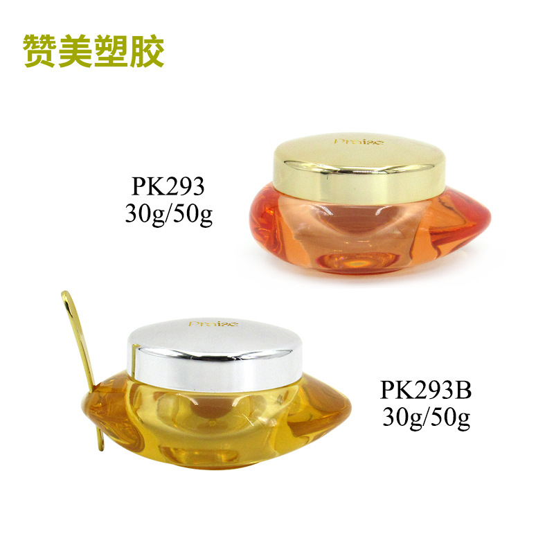 Acrylic cream jar drop-shaped