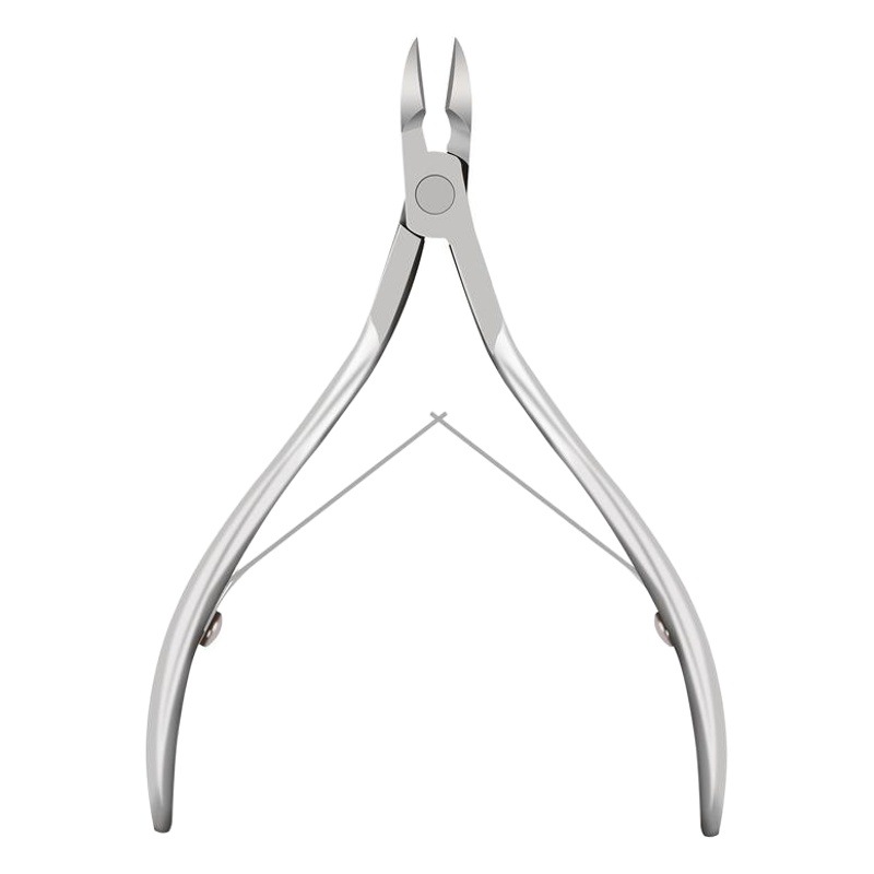 Suministro transfronterizo manicura Acero inoxidable doble tenedor Tarjeta blanca piel muerta tijeras cortauñas manicura cuidado peeling herramienta traje