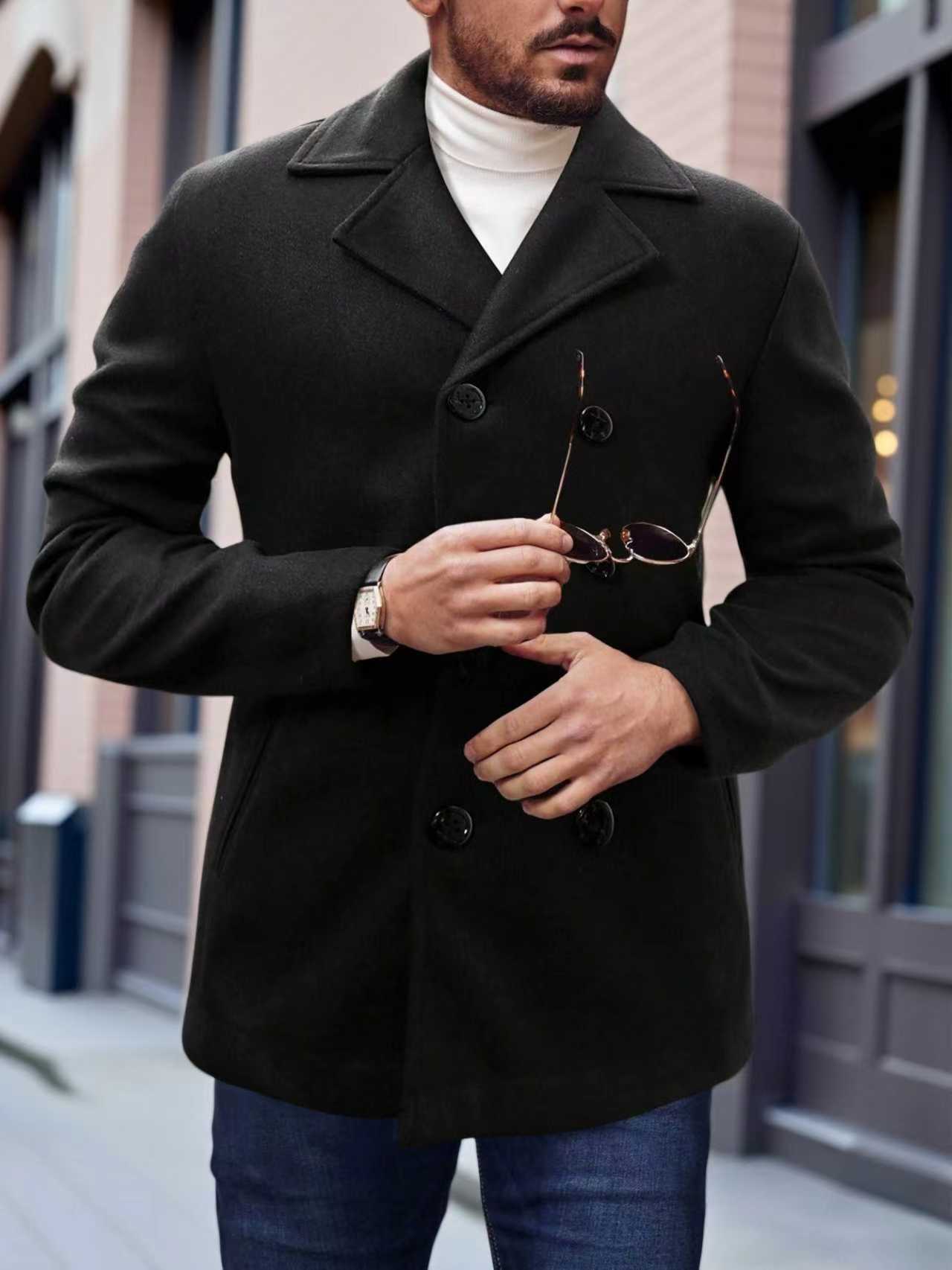 2026 otoño y invierno comercio exterior transfronterizo ropa de hombre Europa y América abrigo abrigo abrigo abrigo de lana abrigo de negocios casual hombre 016