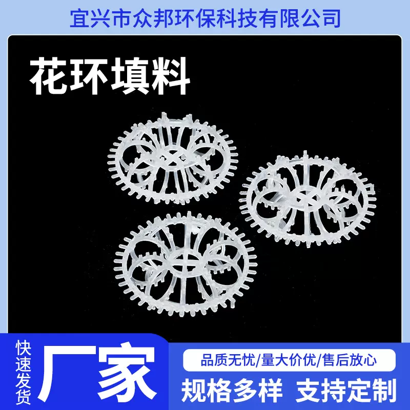 花环填料pp聚丙烯塑料滤料烟尘净化洗涤塔用花环填料冷却塔填料