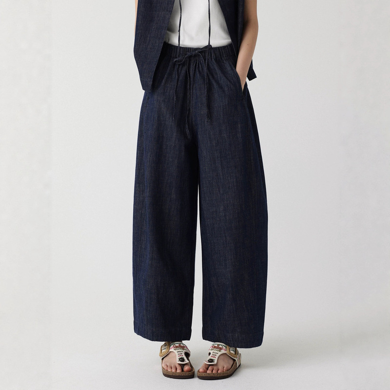Low-Calorie'Wilderness' Anti-Fade Fabric Wide-Leg Jeans for Women, Cropped Denim Casual Pants, Thin Pants 6801 Low-Calorie'Wilderness' Anti-Fade Fabric Wide-Leg Jeans for Women, Cropped Denim Casual Pants, Thin Pants 6801
