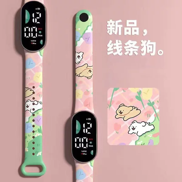 Cross-Border New Product Cartoon Pattern Printed Watch Electronic Sports Creative Fashion Children's Gift Watch Factory Direct Sale